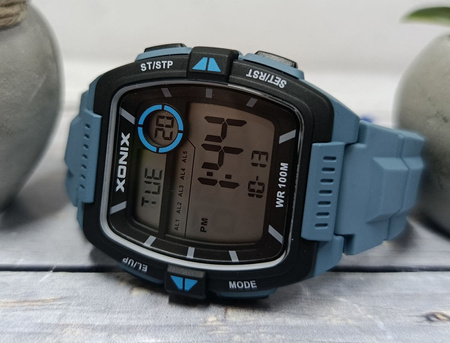 Zegarek Xonix DBI-001 męski elektroniczny niebieski 43 mm