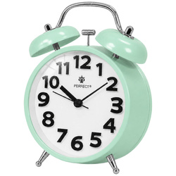 Budzik Perfect TBD11502 zielony głośny alarm cichy mechanizm