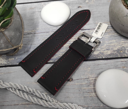 Skórzany pasek do zegarka 26 mm Lavvu LSPBR26 skóra licowa