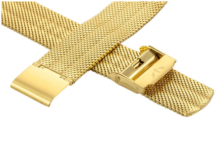 Bransoleta stalowa do zegarka 18 mm Bisset BM-103/18 Gold