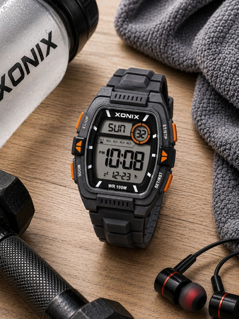Zegarek Xonix DBI-006 męski elektroniczny grafitowy 43 mm