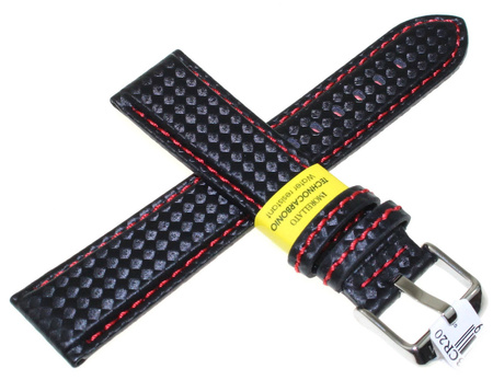 Karbonowy wodoodporny pasek do zegarka 20 mm Morellato A01U3586977883CR20