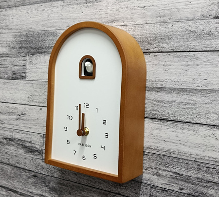 Zegar z kukułką Karlsson KA6126DW brązowy Curva Cuckoo 17x25 cm