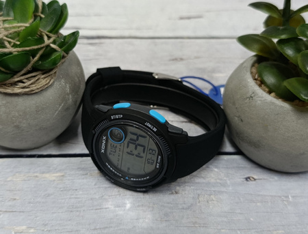 Zegarek Xonix DBF-005 młodzieżowy elektroniczny czarny 42 mm