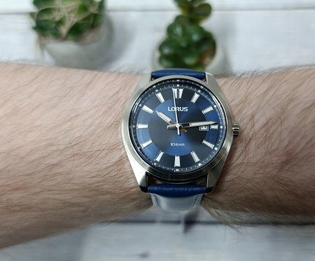 Zegarek Lorus RH923SX9 męski niebieski 40 mm
