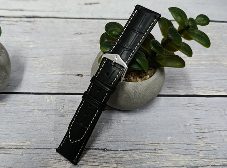 Skórzany wodoodporny pasek do zegarka 21 mm HIRSCH Duke L 01028051-2-21