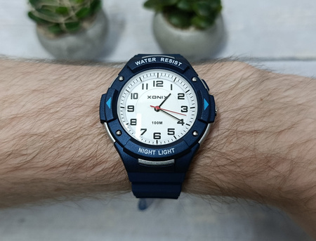 Zegarek Xonix CAU-005A młodzieżowy wskazówkowy granatowy 46 mm