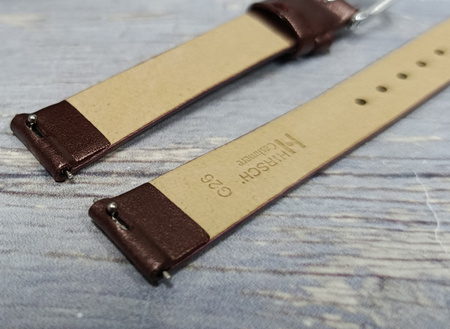 Skórzany wodoodporny pasek do zegarka 12 mm HIRSCH Cashmere M 03902161-2-12