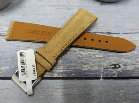 Skórzany pasek do zegarka 20 mm Lavvu SUEDE LSAEF20 skóra licowa