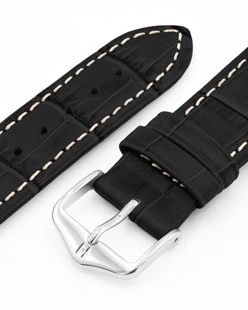 Skórzany wodoodporny pasek do zegarka 23 mm HIRSCH Duke L 01028051-2-23