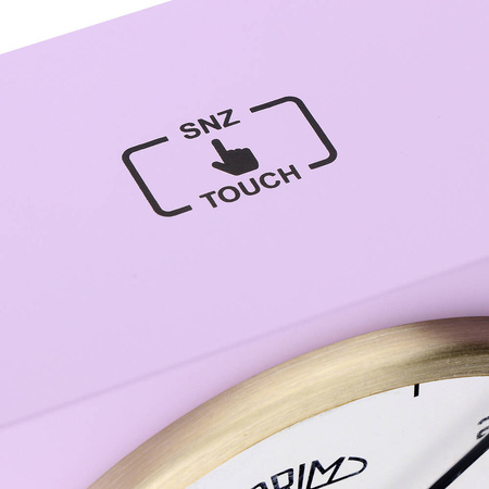 Budzik Prim C01.4430.26 fioletowy pastelowy cichy mechanizm 10 cm