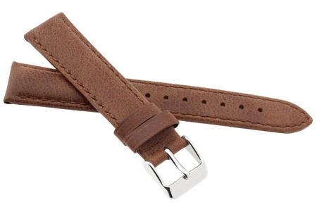 Skórzany pasek do zegarka 20 mm JVD R41503-20 XL brązowy