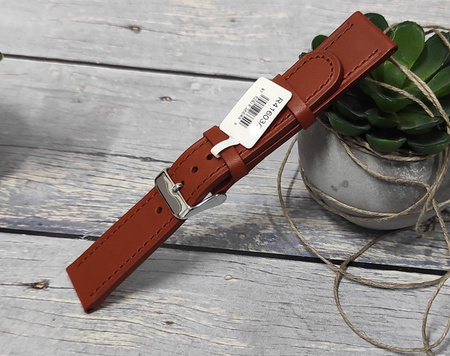 Skórzany pasek do zegarka 20 mm JVD R41603-20 brązowy
