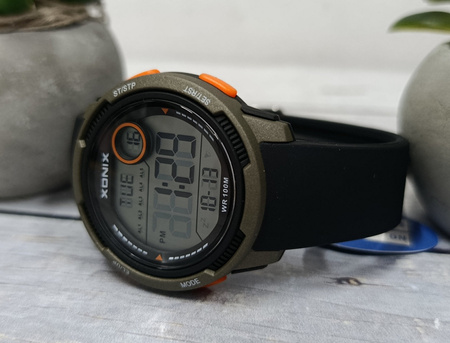 Zegarek Xonix DBF-003 młodzieżowy elektroniczny szary 42 mm