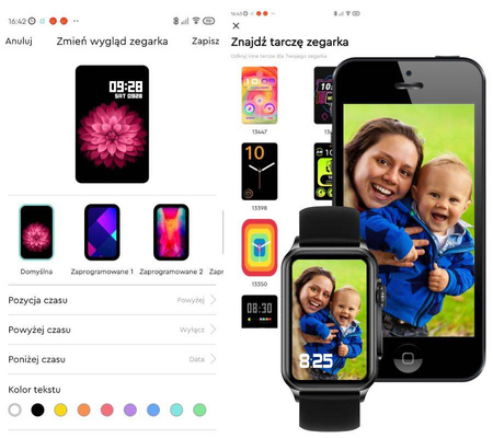 SmartWatch Rubicon RNCF06 różowy silikon BT Call