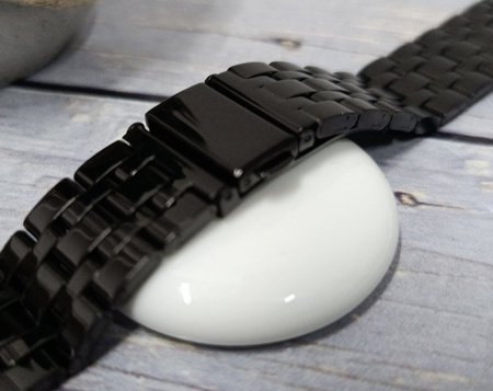 Bransoleta stalowa do zegarka 18 mm Connect M2-18 BK czarna prosta