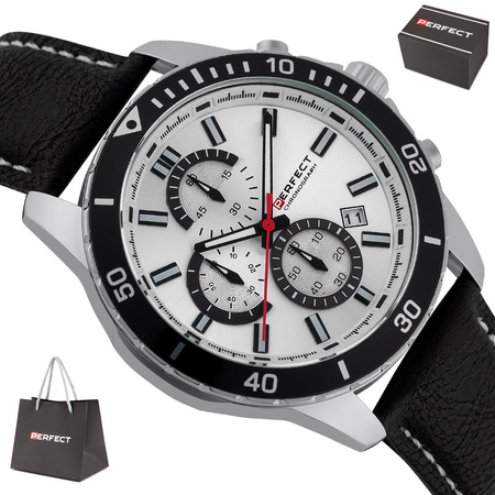 Zegarek Perfect W502CH-01 męski chronograf 46 mm