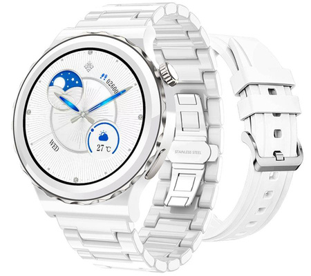 SmartWatch Rubicon RNCE92 damski biały srebrny bransoleta BT Call