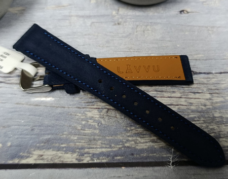 Skórzany pasek do zegarka 14 mm Lavvu SUEDE LSAEL14 skóra licowa