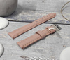 Skórzany pasek do zegarka 16 mm JVD R41326-16 pastelowy róż
