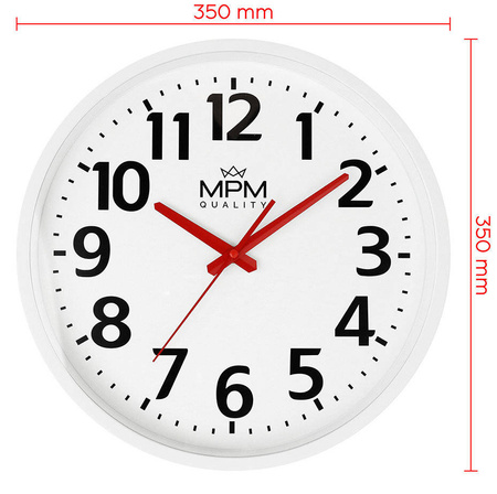 Zegar ścienny MPM E01.4205.0000 fi 35 cm Czytelny