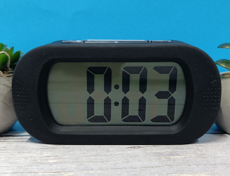 Budzik Xonix GHY-2303 czarny silikonowy 14 cm