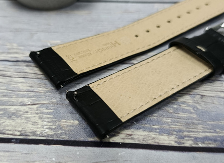 Skórzany wodoodporny pasek do zegarka 24 mm HIRSCH Duke L 01028051-2-24