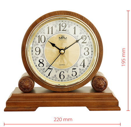 Zegar kominkowy MPM E03.3891.50.A 22 x 19,5 cm