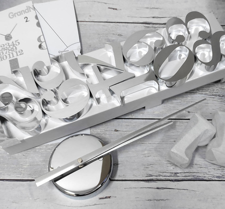Zegar ścienny JVD HB13.1 naklejany na ścianę, szybę...Silver