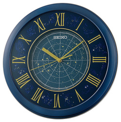 Zegar ścienny SEIKO QHA013L 33 cm znaki zodiaku podświetlany