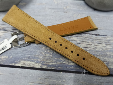 Skórzany pasek do zegarka 20 mm Lavvu SUEDE LSAEF20 skóra licowa