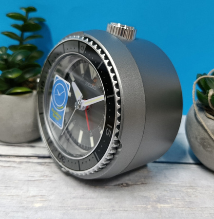 Budzik Seiko QHE207N 10 cm obrotowy pierścień