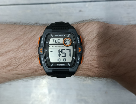 Zegarek Xonix DBI-006 męski elektroniczny grafitowy 43 mm