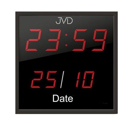 Zegar ścienny JVD DH41 LED Cyfry 5,8 cm Data 28x28 cm